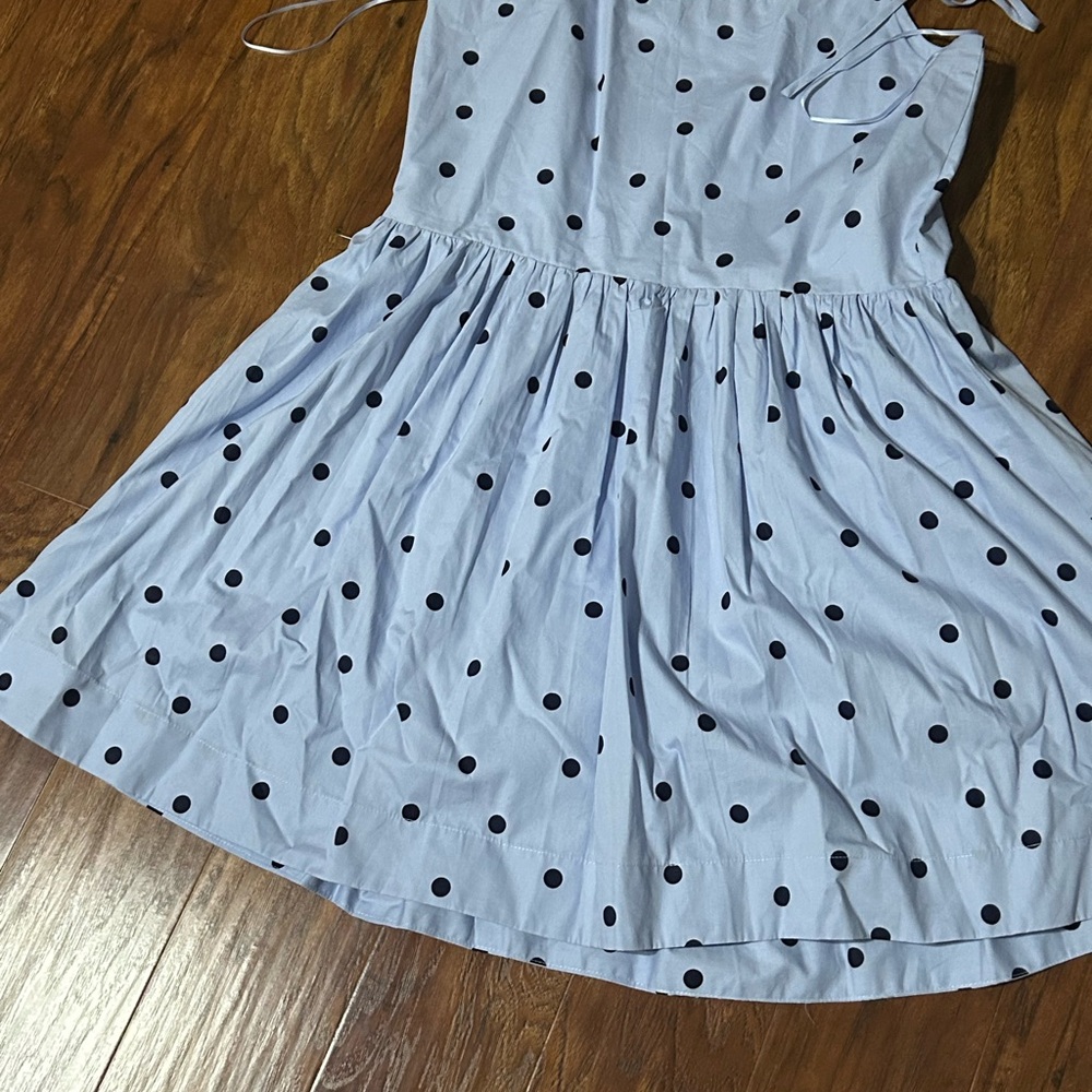 Polka Dot Kids Dress in Blue and Black